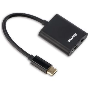 187206 2in1 USB-C - 3.5mm+USB-C Çevirici Adaptör