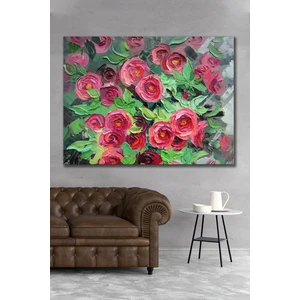 Hediyeler Kapında 50x70 Yağlı Boya Görünümlü Gül Bahçesi Kanvas Tablo