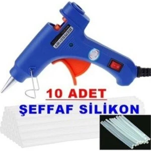 80W Sıcak Silikon Tabancası Anahtarlı + 10 Adet Silikom Mum