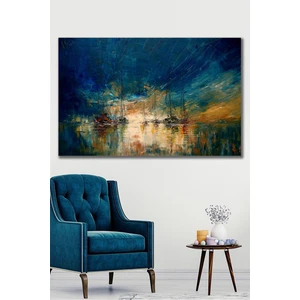 Hediyeler Kapında 70 x 100 cm Yağlı Boya Görünümlü Deniz Savaşları Kanvas Tablo