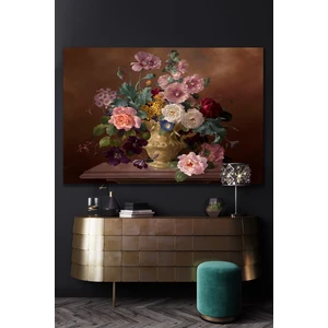 Hediyeler Kapında 100x140 Dekoratif Buket Kanvas Duvar Tablo