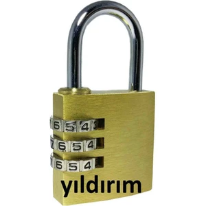 3 Şifreli Pirinç Asma Kilit 21 mm