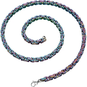 5 mm Multicolor Kral Çelik Erkek Zincir