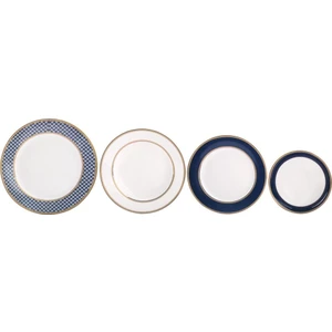 Mavi Şerit 6 Kişilik 24 Parça Yemek Takımı