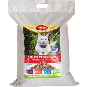 Bonny Nice Doğal Kedi Kumu Çam Pellet 10 kg 20 lt x 2 Paket