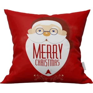 Marte Home Yılbaşı Çift Taraflı Merry Christmas Noel Baba Kırlent Kılıfı