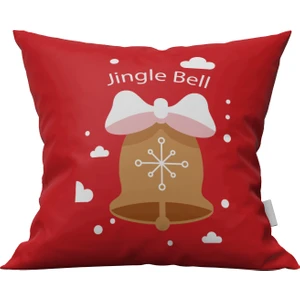 Marte Home Yılbaşı Çift Taraflı Jingle Bell Dekoratif Kırlent Kılıfı