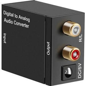 Digital To Analog Stereo Rca Optik Ses Çevirici Dönüştürücü