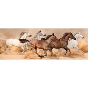 Nova Puzzle Nova 1000 Parça Kum Fırtınasında Koşan Atlar Panorama Puzzle