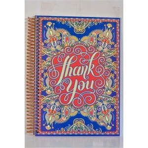 Keskin Color Wallart Sert Kapak Spiralli Çizgili Defter 120 Yaprak 17 x 24 cm