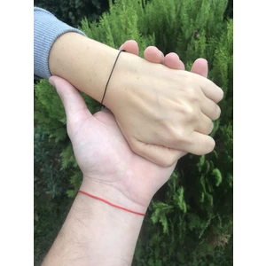 Arda Aksesuar Red String Kırmızı Siyah İp Çift Bileklik