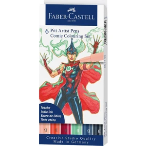 Pitt Artist Pen Comic 6'lı Hindistan Mürekkep Kalem 267196
