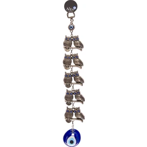 Metal Baykuş Duvar Süsü 5'li