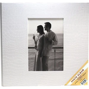 10X15 500 Lük Deri Fotoğraf Albümü Beyaz