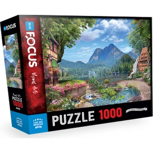 Blue Focus 1000 Parça Puzzle - Lake And Mountaın