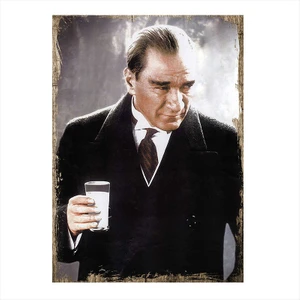 Mustafa Kemal Atatürk Art Mdf Poster