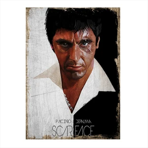 Al Pacino - Scarface Dekoratif Mdf Tablo