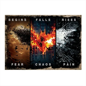 Batman begins falls rises Art Mdf Poster