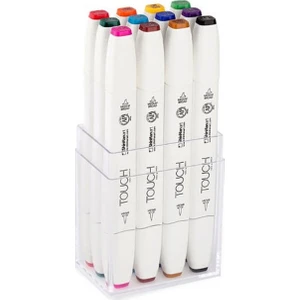 Twin Brush Marker Fırça Uçlu Marker Seti 12 Renk Ana Renkler