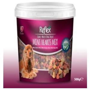 Karışık Renkli Mini Kalpli Yarı Yumuşak Köpek Ödül Maması 500 gr