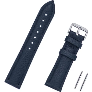 22mm Lacivert Floter Deri Saat Kordonu