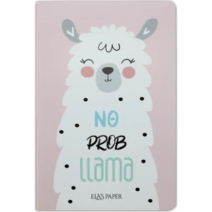 Ela's Paper Lama Çizgisiz Defter Pembe