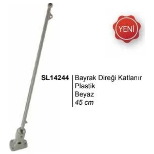 Bayrak Direği Katlanır Plastik Beyaz
