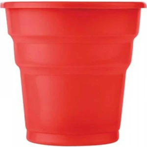 Renkli Plastik Bardak 25 Adet Kırmızı