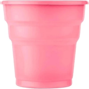 Renkli Plastik Bardak 25 Adet Pembe