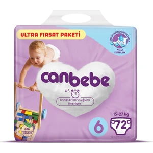 Bebek Bezi 6 Beden 15 - 27 kg 72'li Ultra Fırsat Paketi