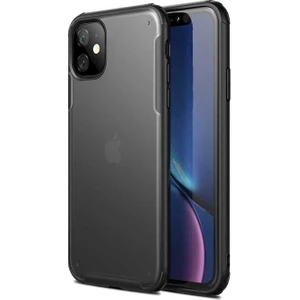 Apple iPhone 11 Venga Serisi Renkli Kenar Arka Mat Silikon Kılıf Siyah
