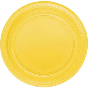 Sarı Plastik Tabak 22 cm 25'li