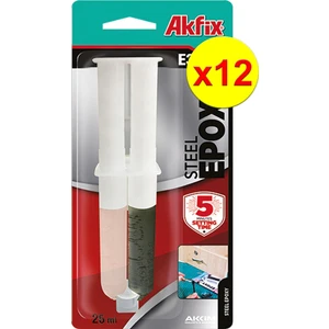 E350 Epoksi Çelik Yapıştırıcı Şırınga 25 ml 12'li