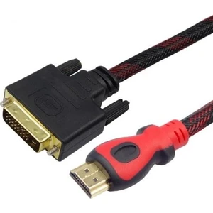 HD4115 Örgülü Çift Taraflı (24+1 Pin) Dvı-I To HDMI Kablo - 1.8m