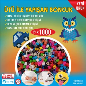 Nusrat Bilişim Ütü ile Yapışan Boncuk 5mm 1000'li Karışık Renk