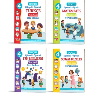 4. Sınıf Ipuçlu Yeni Nesil Soru Bankası 4'lü Set Türkçe, Matematik, Fen ve Sosyal Bilgiler