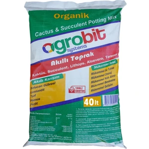 Akıllı Toprak 40lt Kaktüs Aloevera Lithops ve Succulent Toprağı Zengin Karışım