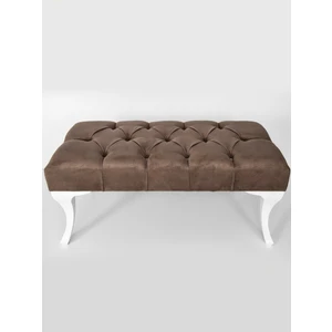 Gema Hünkar Puf Bench Kahve 90 Cm. 1. Sınıf Silinebilir  Kumaş