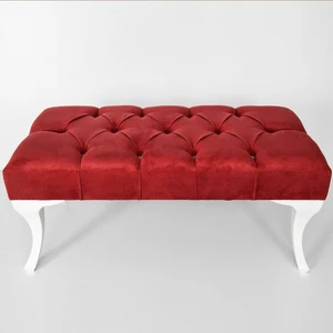 Gema Hünkar Puf Bench Bordo 90 Cm. 1. Sınıf Silinebilir  Kumaş