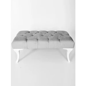 Gema Hünkar Puf Bench Gri 90 Cm. 1. Sınıf Silinebilir  Kumaş