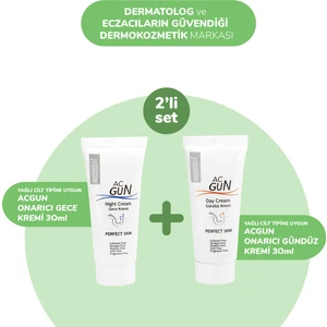 Acgun Sivilceli ve Akneli Ciltler Için Onarıcı Gündüz Kremi 30 ml + Acgun Onarıcı Gece Kremi 30 ml  2'li