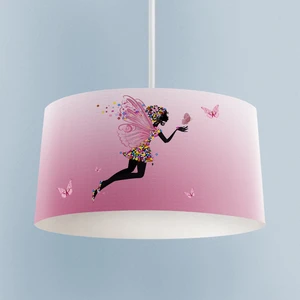 Mekta Home Pembe Uçan Kanatlı Kız Desenli Avize