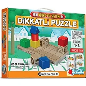 Adeda Yayıncılık Dikkatli Ahşap Puzzle 1.kademe 2-7 Yaş - Osman Abalı