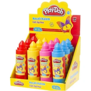 Plastik Tüp Keçeli Kalem 5 mm 12 Renk