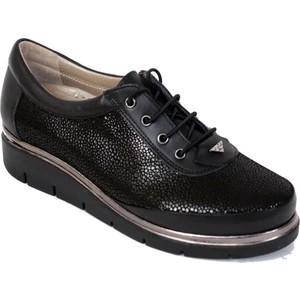 Ustalar Ayakkabı Siyah Kadın Günlük Yarım Dolgu Ayakkabı 074.823