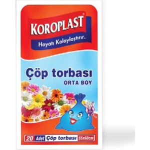 Premium Çöp Torbası Orta Boy 55 x 60 cm 20'li