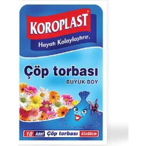 Premium Çöp Torbası Büyük Boy 10'lu 65 x 80 cm