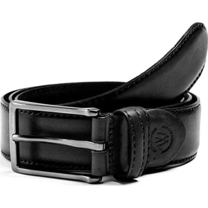 Siyah El Yapımı Klasik Deri Kemer