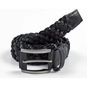 El Yapımı Siyah Örgü Deri Kemer