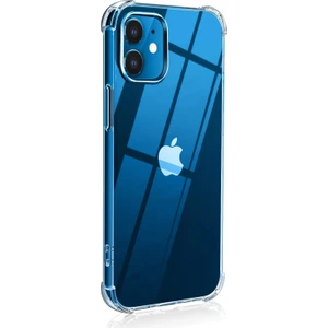 Apple iPhone 12 Ultra Ince Antishock Premium Şeffaf Silikon Kılıf Airbag Arka Kapak